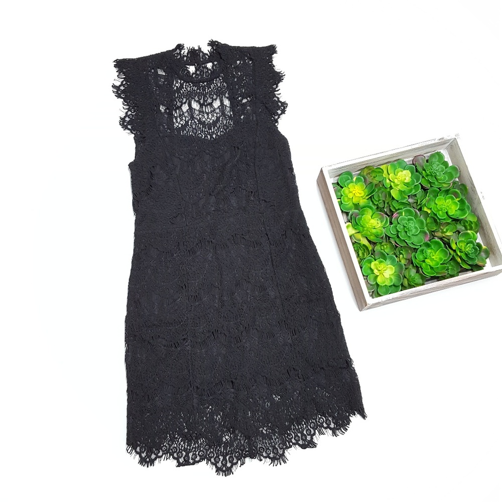 Free People Black Daydream Bodycon Lace Slip Dress - Picture 2 of 8